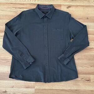 Ted Baker London Men’s Gray Long Sleeves Button Front Short Size 7